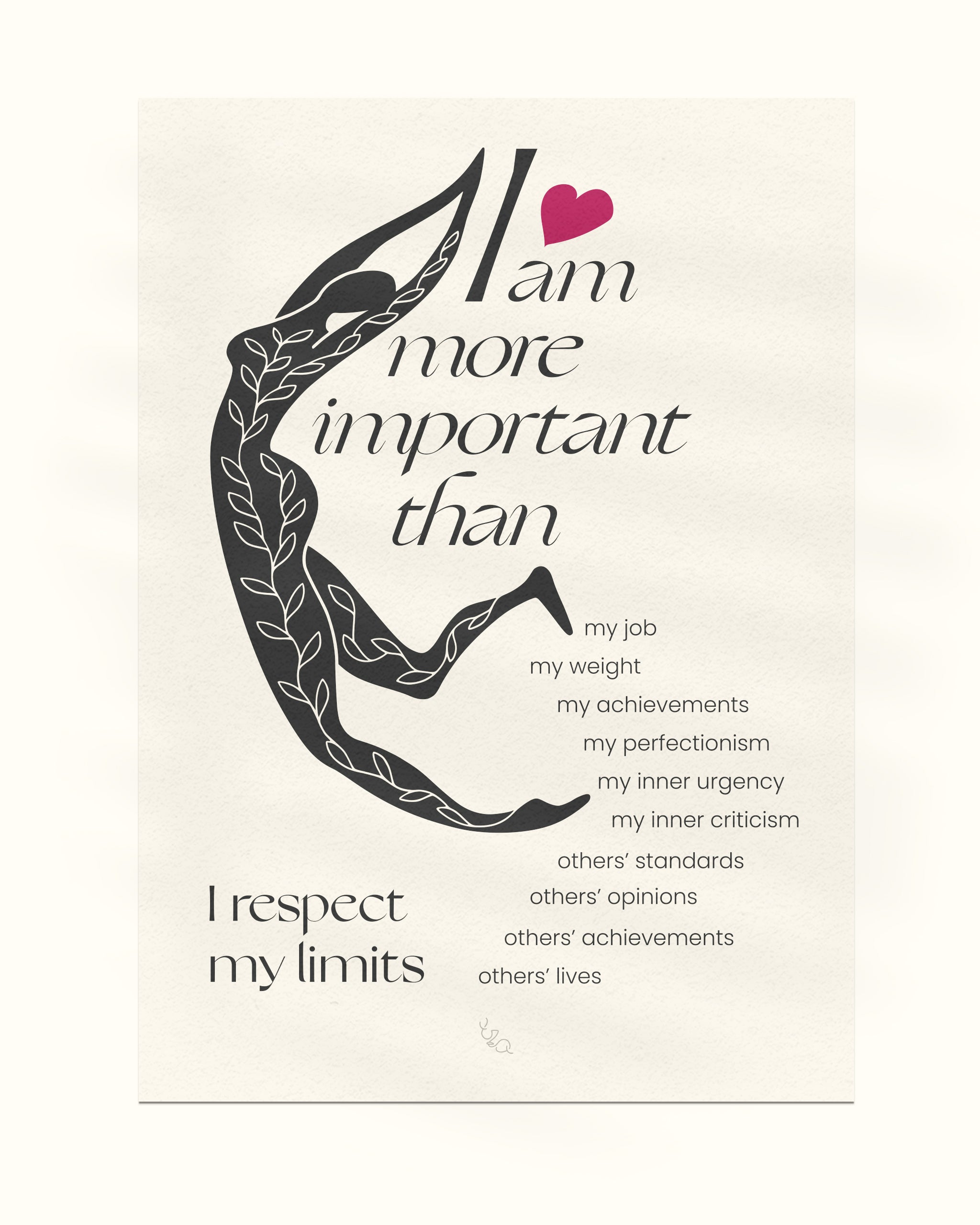 self love wall art for perfectionists