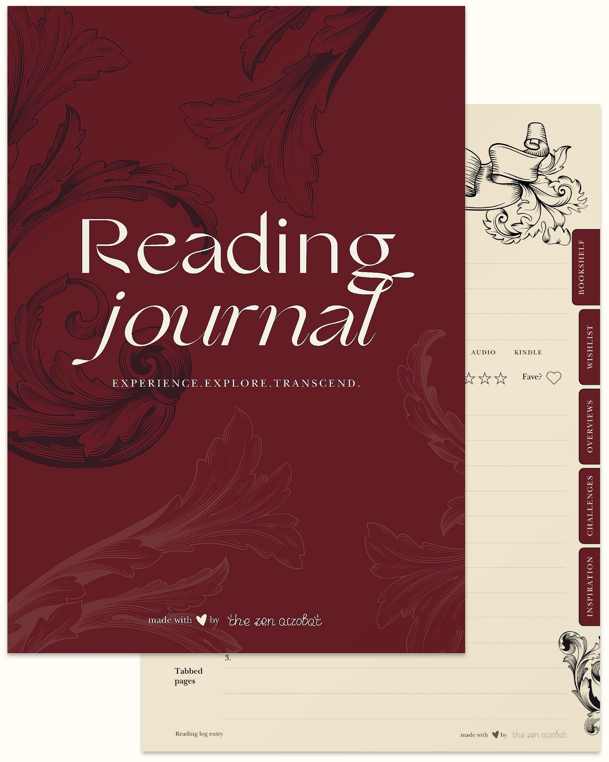 printable reading journal and book tracker