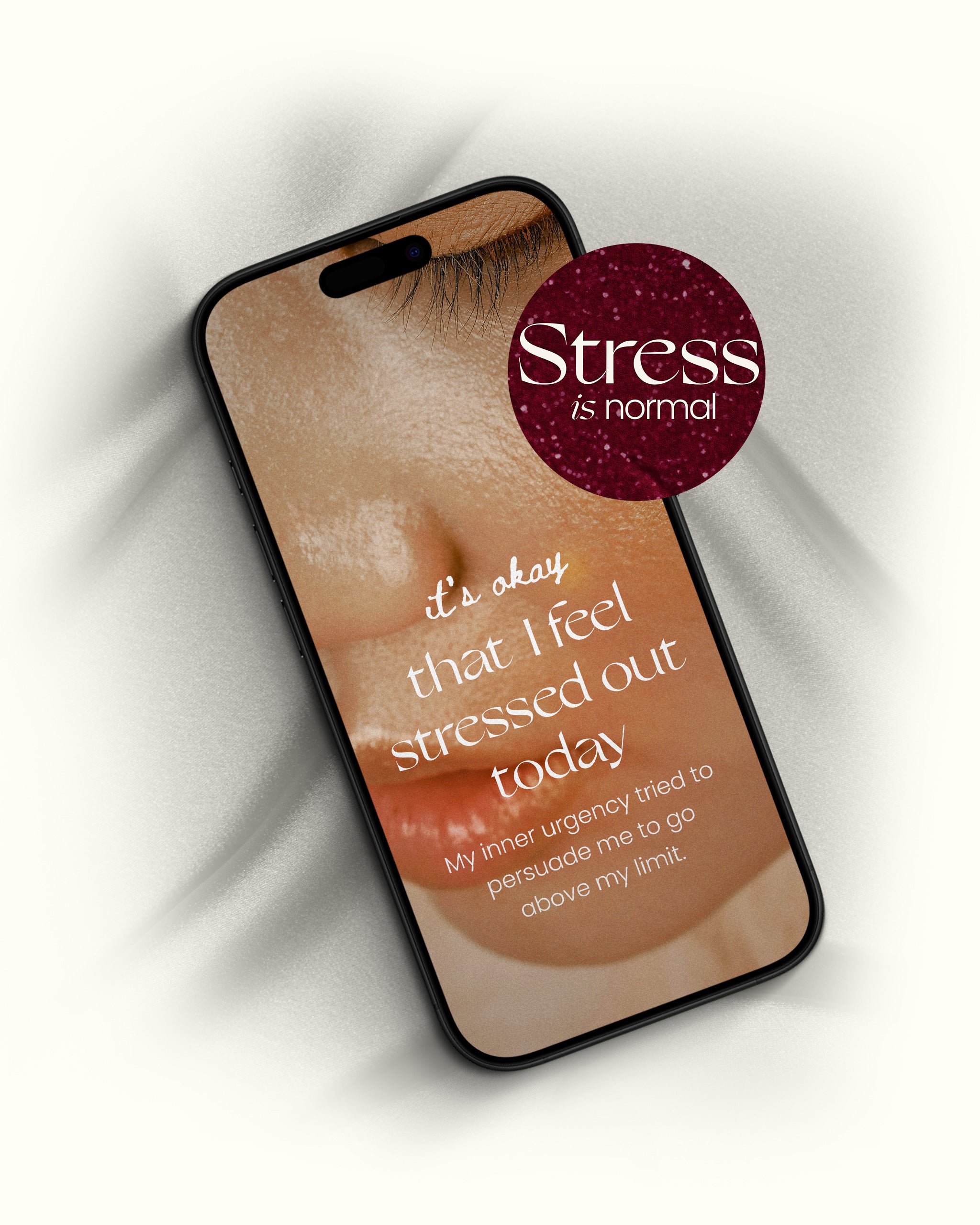 stress is normal iphone wallpaper design depicted